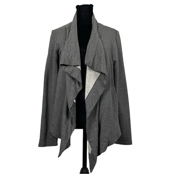 Heather By Bordeaux NWOT Gray Fleece Lined Open Cardigan - Women’s M - Picture 1 of 7